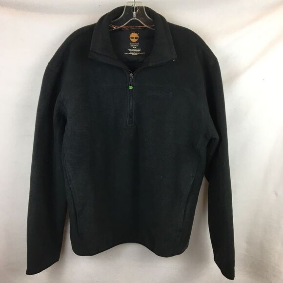 Timberland Men’s Gray Fleece Quarter Zip Long Sleeve Sweater M - Picture 6 of 7